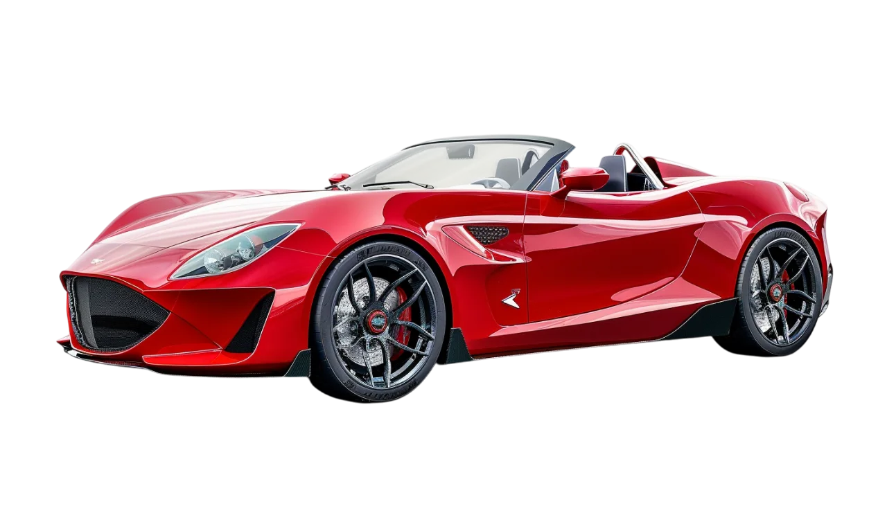 Red Convertible Supercar Cutout – Free PNG