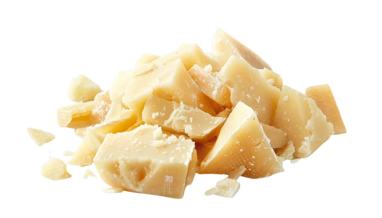 Pale Golden Hard Cheese Chunks Free PNG