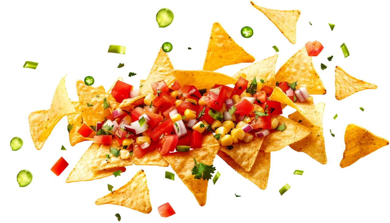 Loaded Nachos with Fresh Salsa | Free PNG