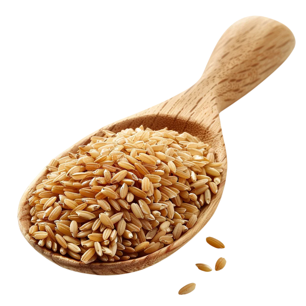 Wooden Spoon Filled with Golden Grains Free PNG