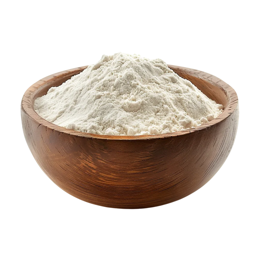 White Flour in a Wooden Bowl | Free PNG
