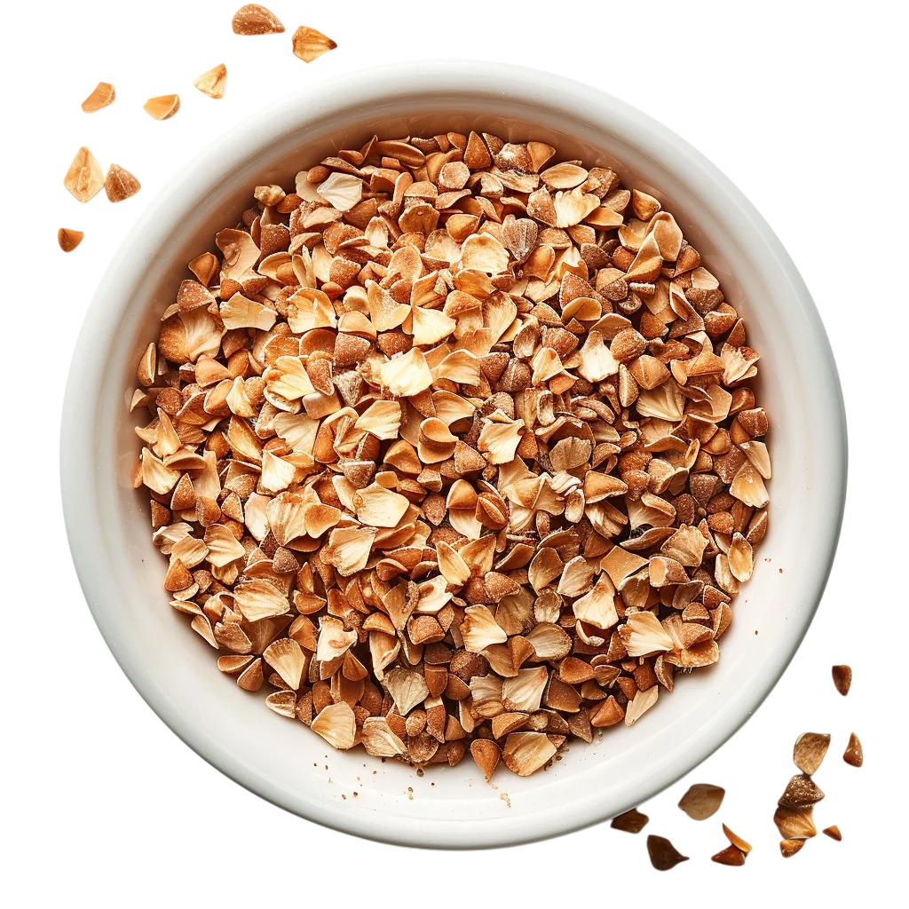 White Bowl of Buckwheat Groats Free PNG