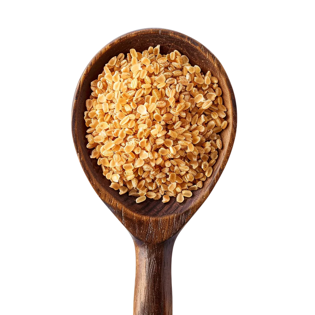 Golden Wheat Grains in a Wooden Spoon Free PNG