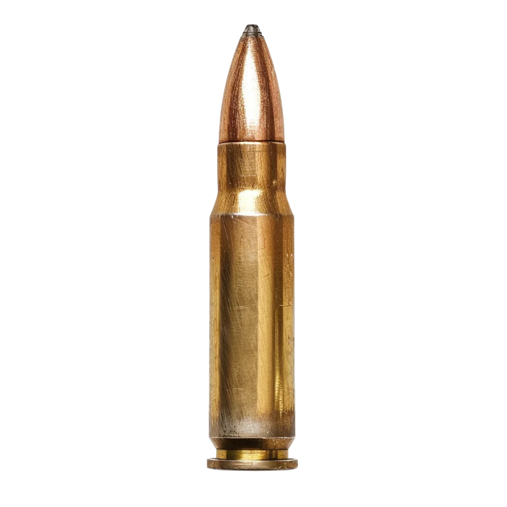 Upright Brass Rifle Cartridge Free PNG
