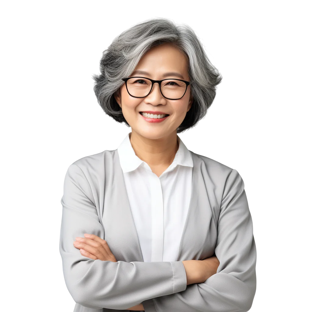 Smiling Mature Asian Businesswoman Portrait Free PNG