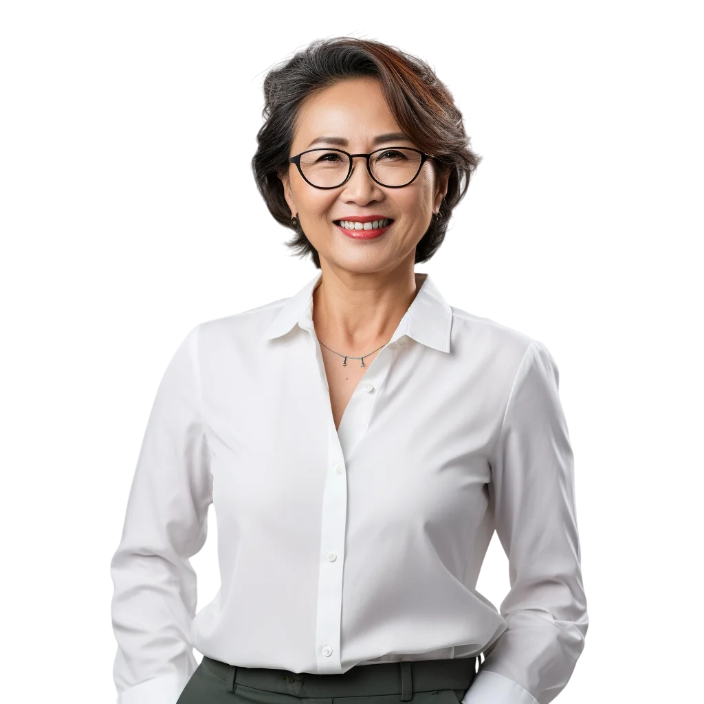 Smiling Mature Asian Businesswoman Portrait Free PNG