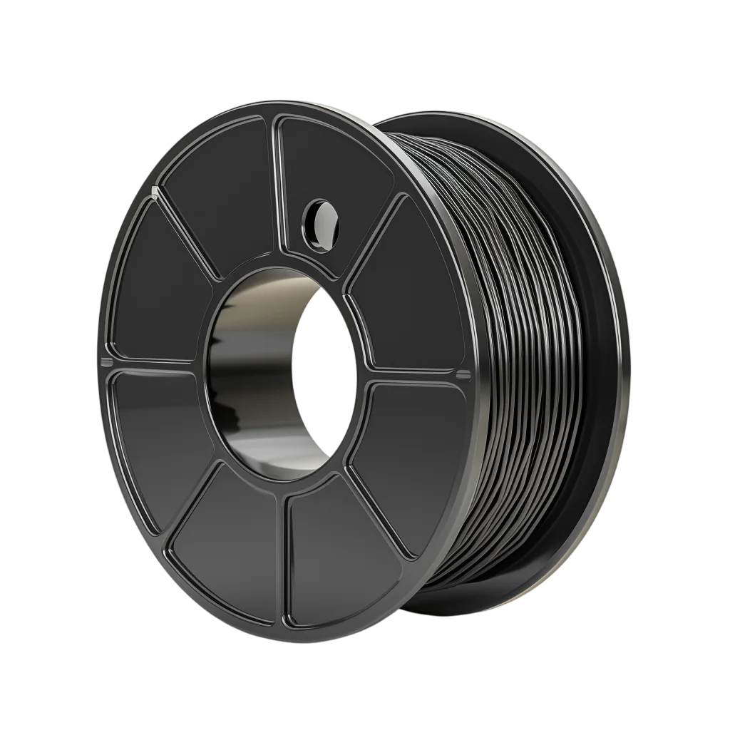 Black 3D Printer Filament Spool Free PNG