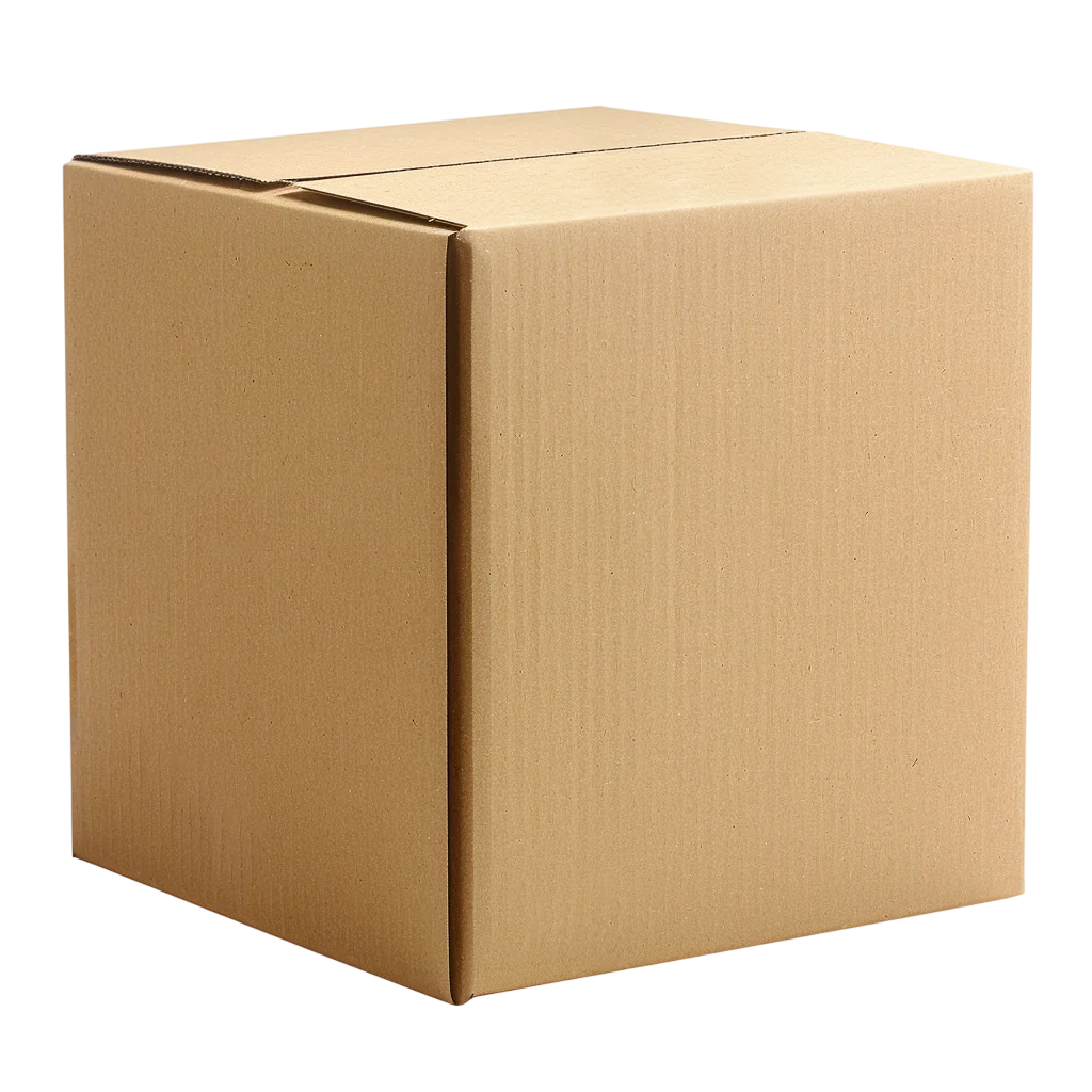 Plain Brown Cardboard Shipping Box Free PNG