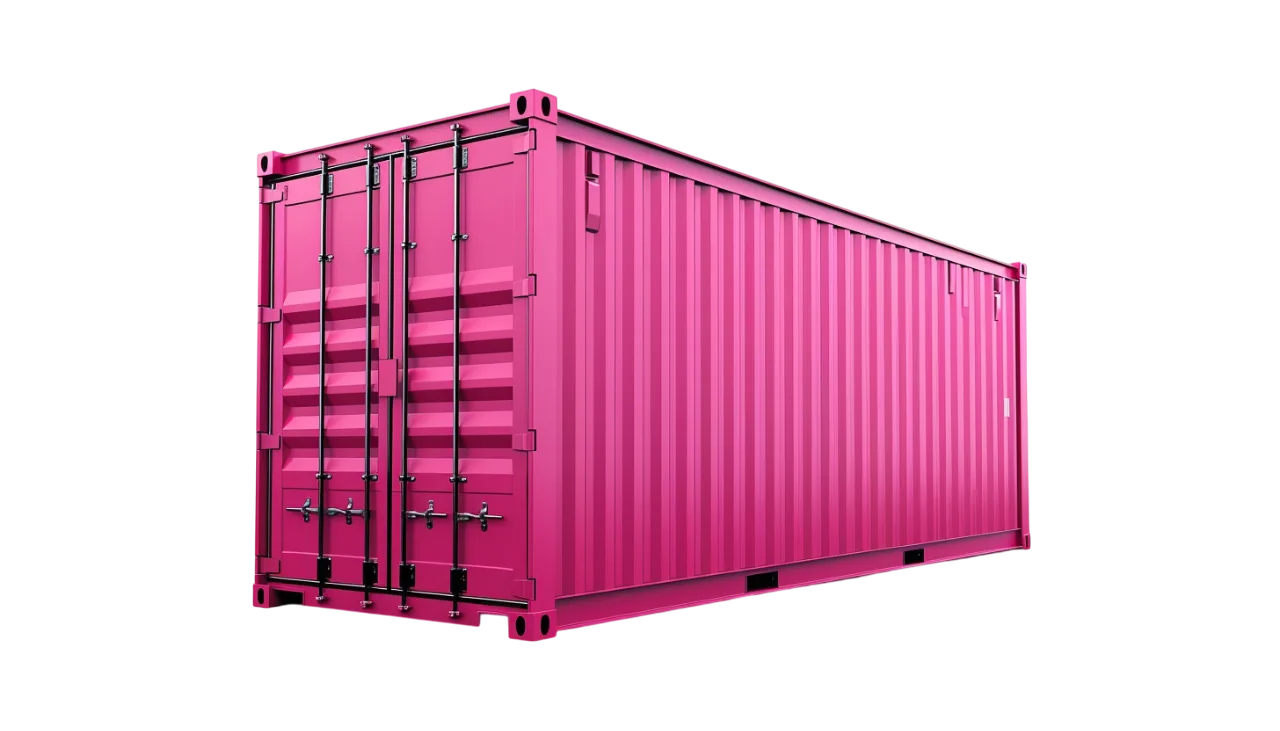 Bright Magenta Shipping Container | Free PNG