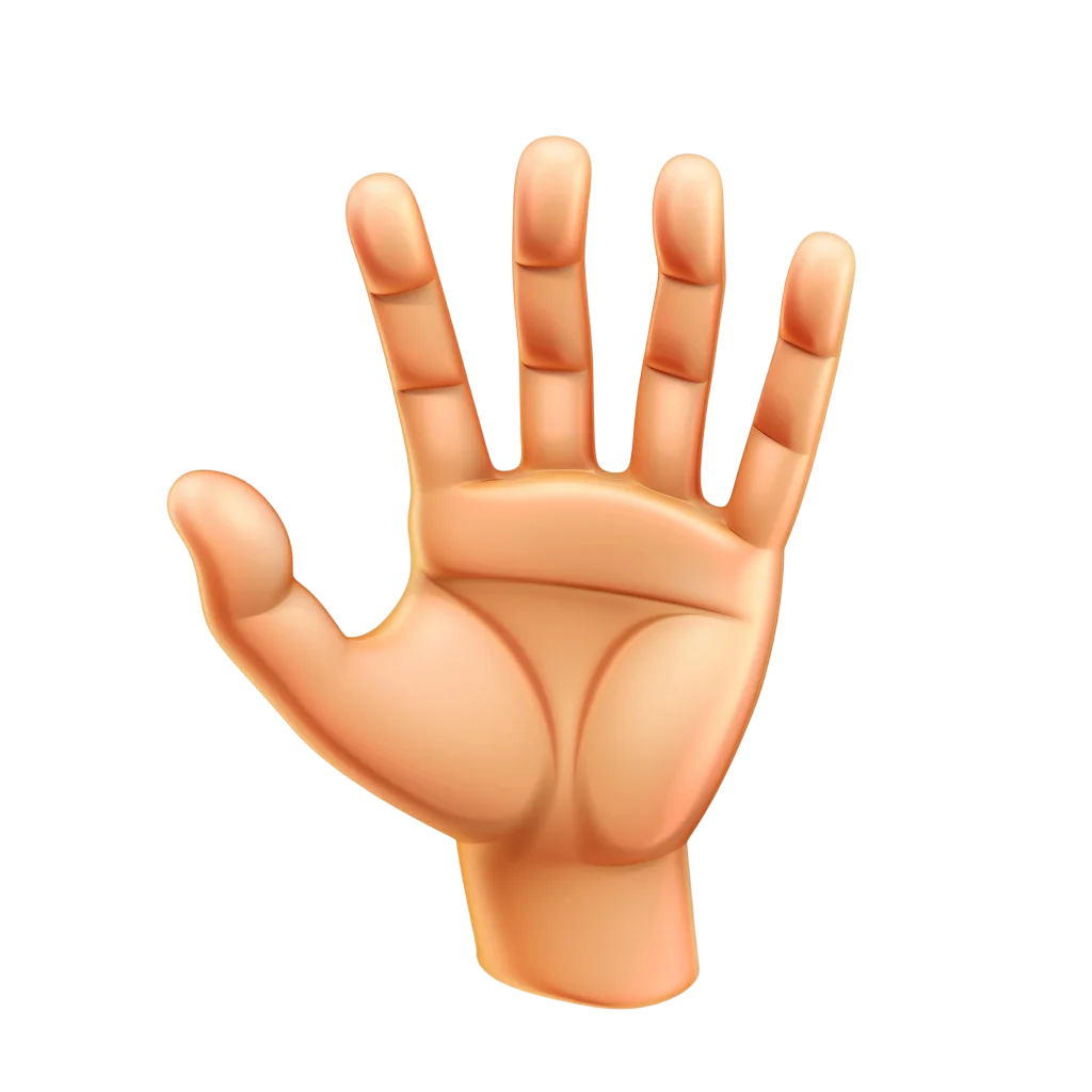 Open Palm Hand Gesture Free PNG
