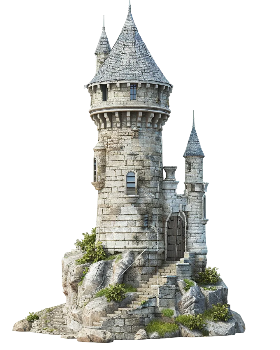 Stone Fantasy Castle Tower Free PNG