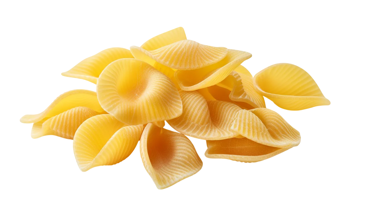 Golden Shell Pasta Pile Free PNG