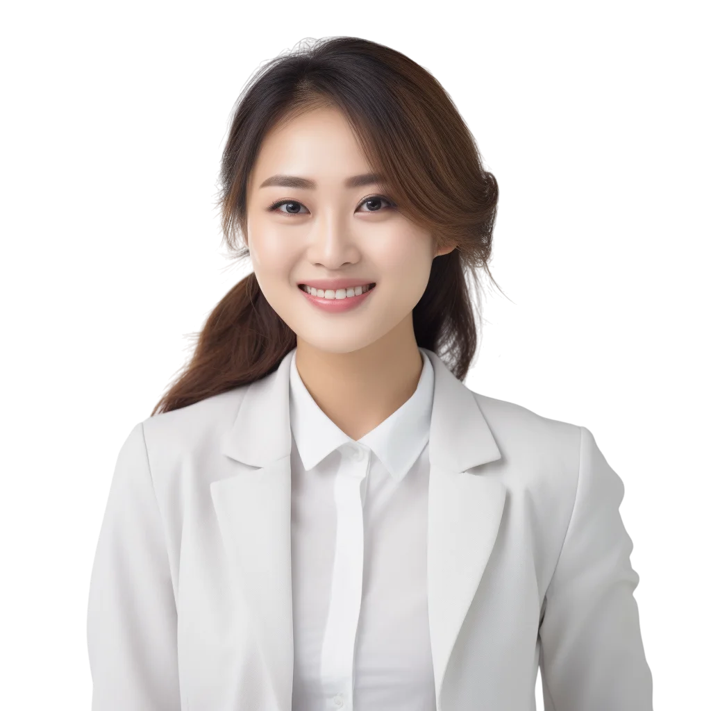 Smiling Professional Woman in White Blazer – Free PNG