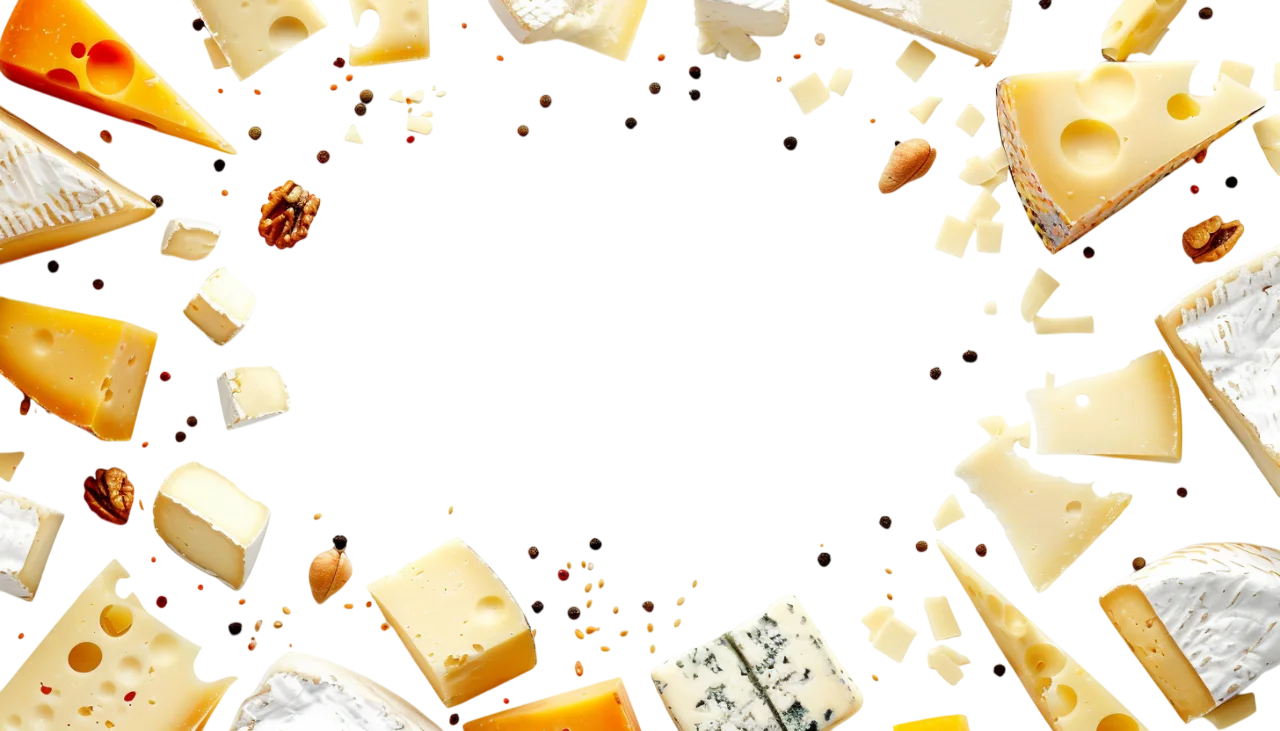 Assorted Cheese Border with Empty Center Free PNG