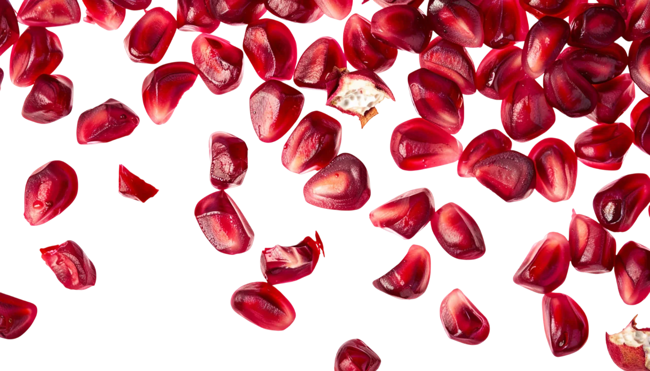Scattered Ruby Pomegranate Seeds Free PNG