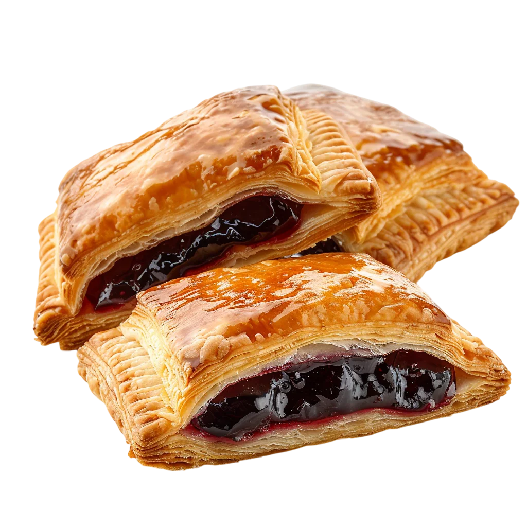 Fresh Baked Sweet Berry Pastries Stack PNG