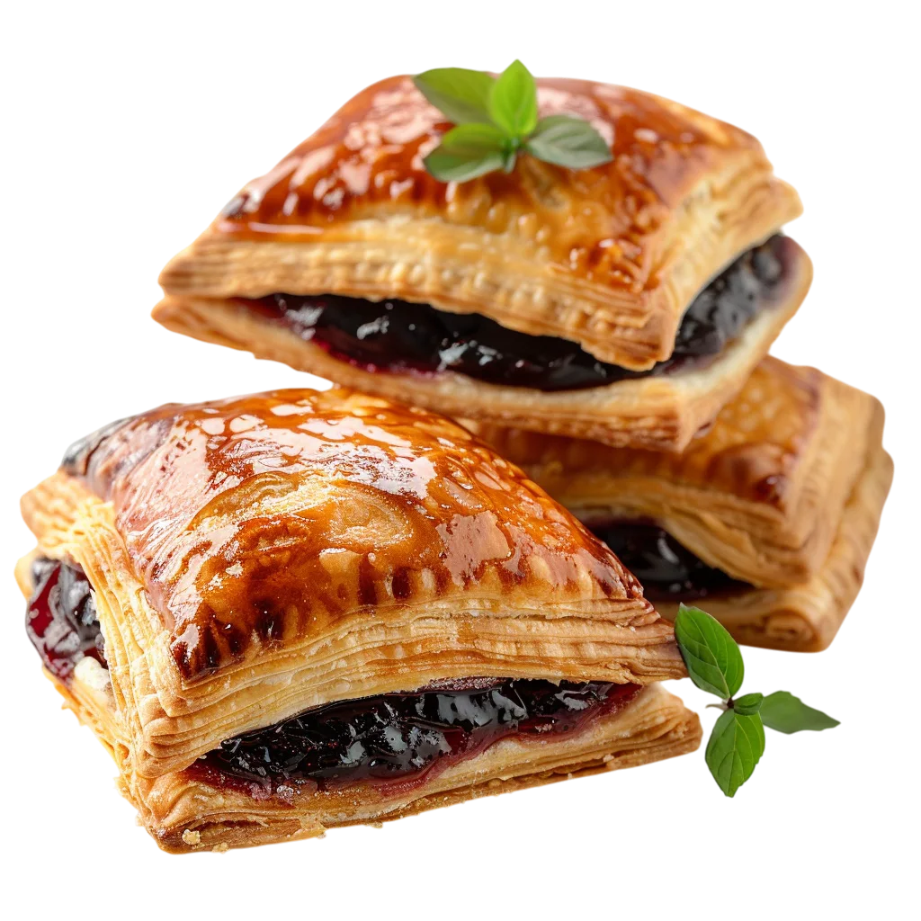 Fresh Baked Sweet Berry Pastries Platter PNG