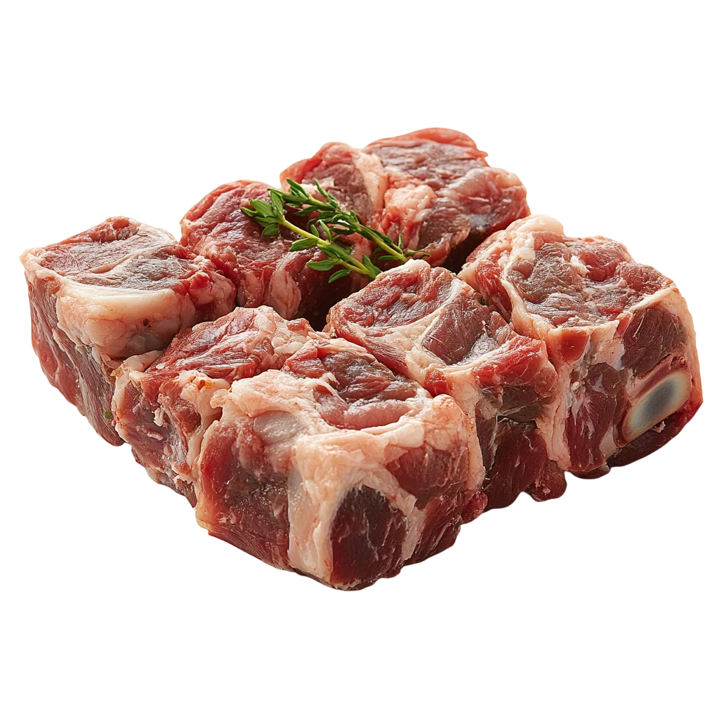 Fresh Raw Beef Chunks Meat Cubes PNG