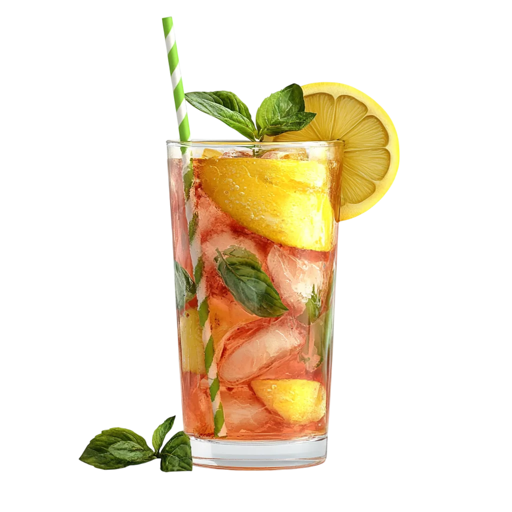 Tall Glass Of Iced Fruit Punch Cocktail PNG