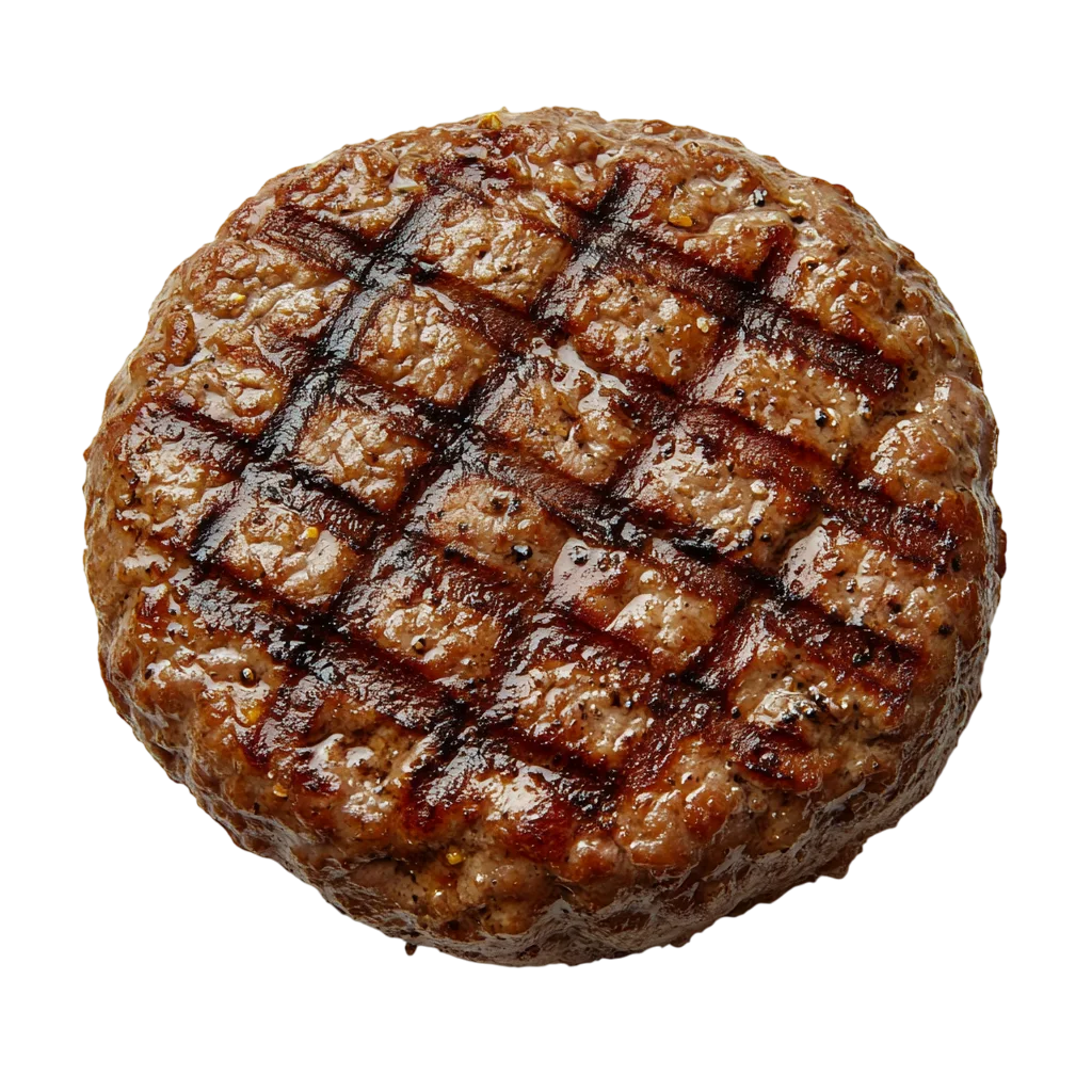 Juicy Grilled Beef Burger Patty Steak PNG