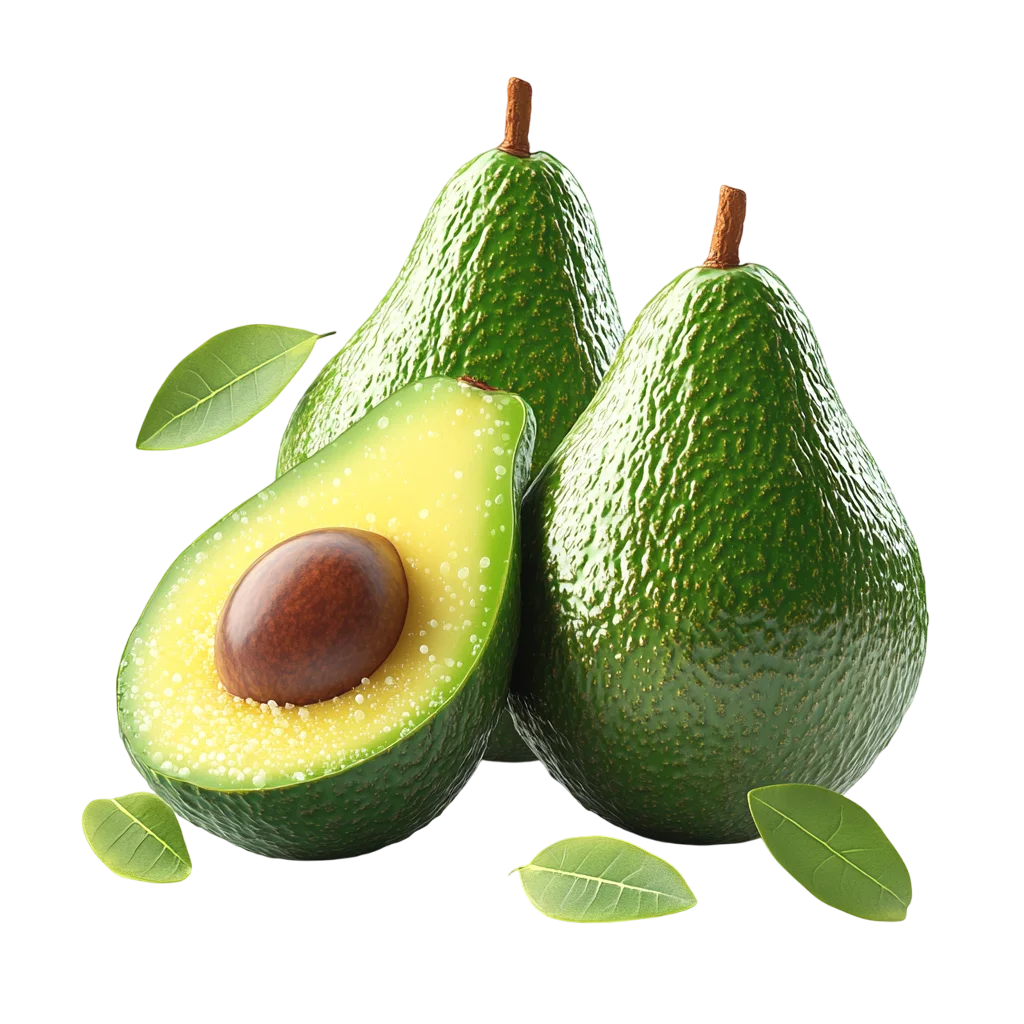 Fresh Avocados Pile With Sliced Halves PNG