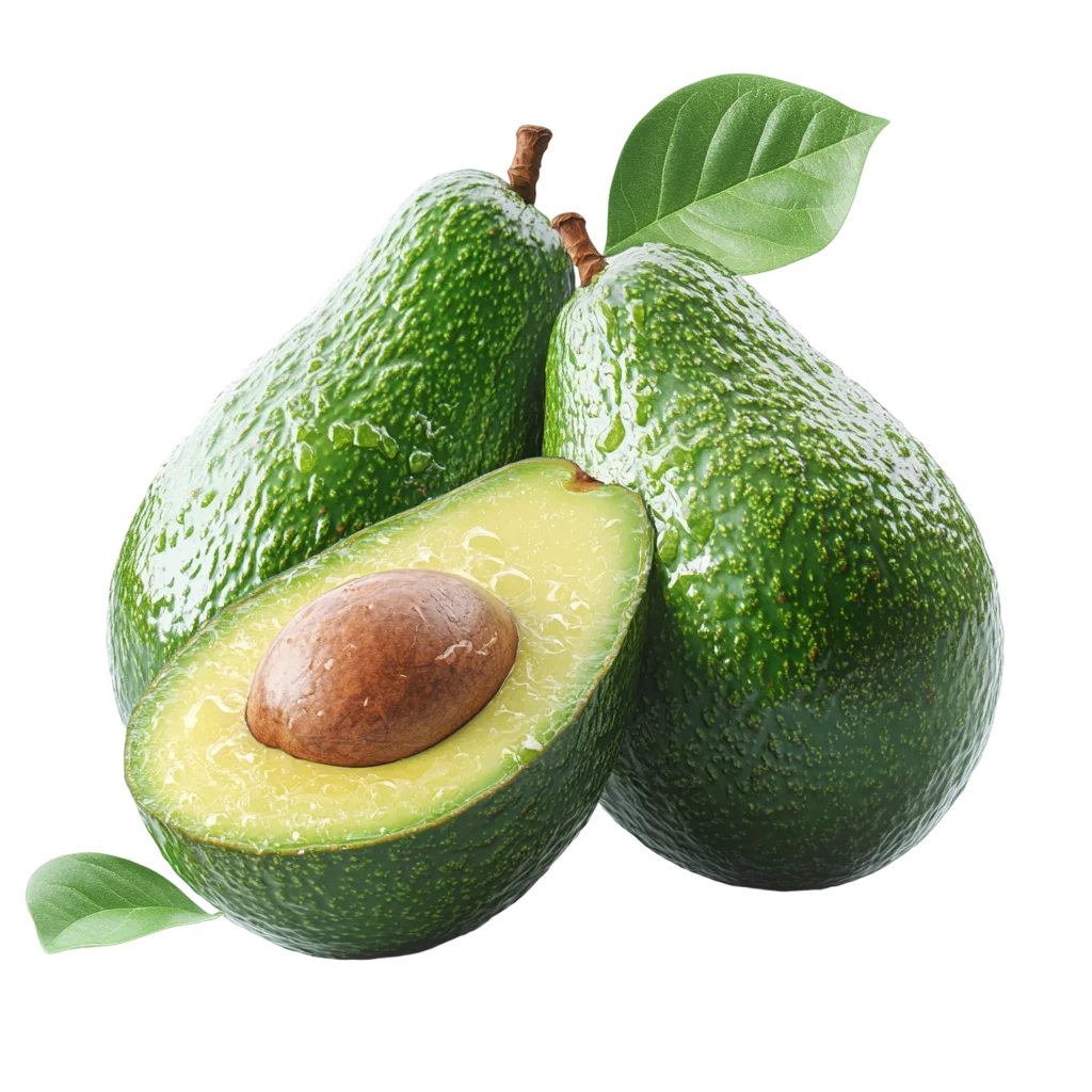 Fresh Whole And Sliced Avocados Pile PNG