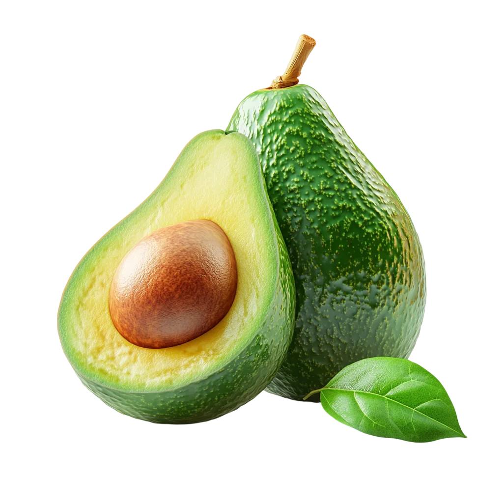 Fresh Cut Avocado Half With Seed PNG