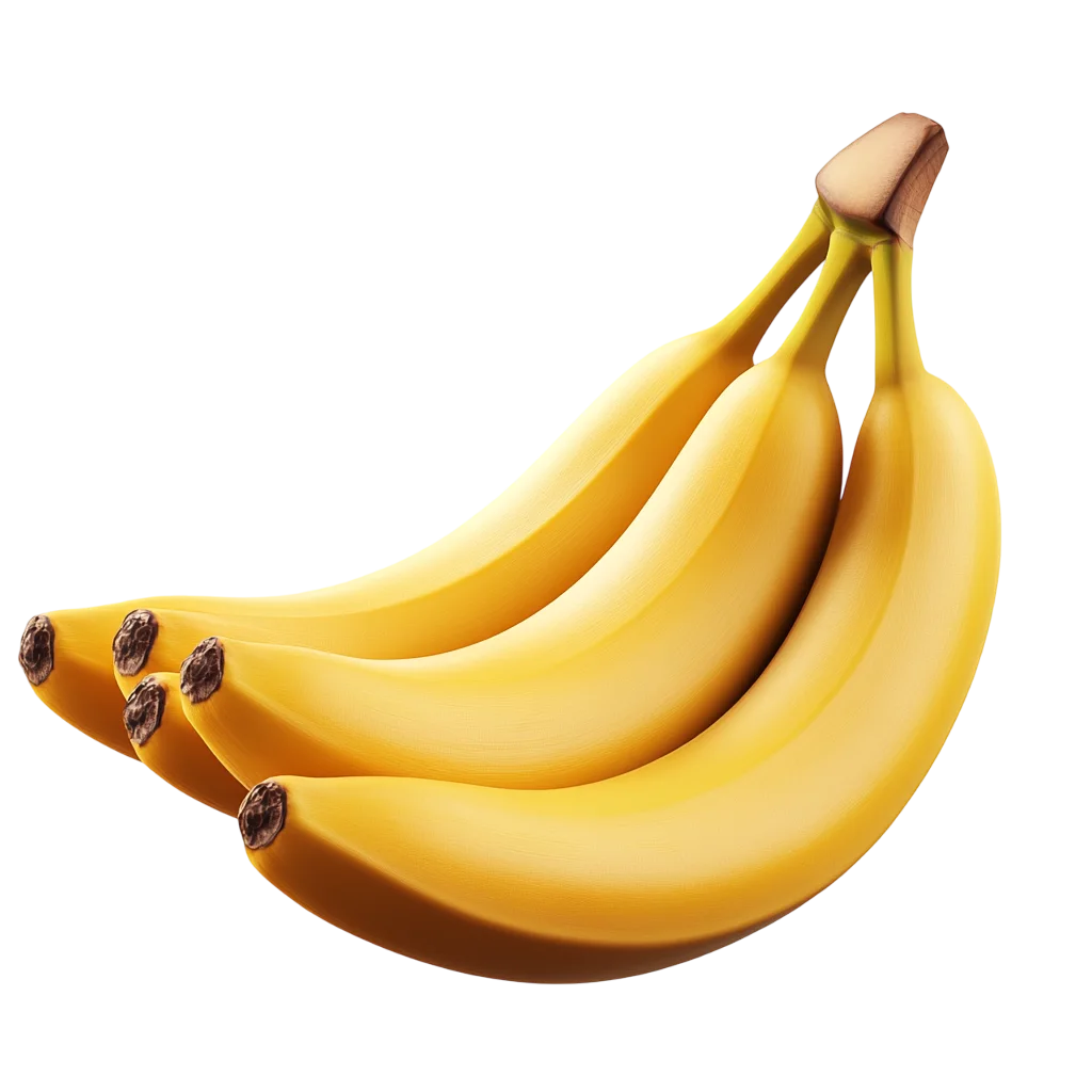 Fresh Ripe Bananas Bunch Isolated PNG