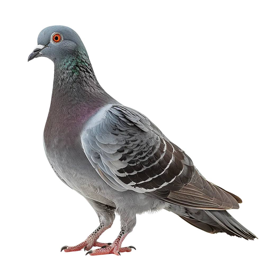 Wild Pigeon Bird Standing Profile PNG
