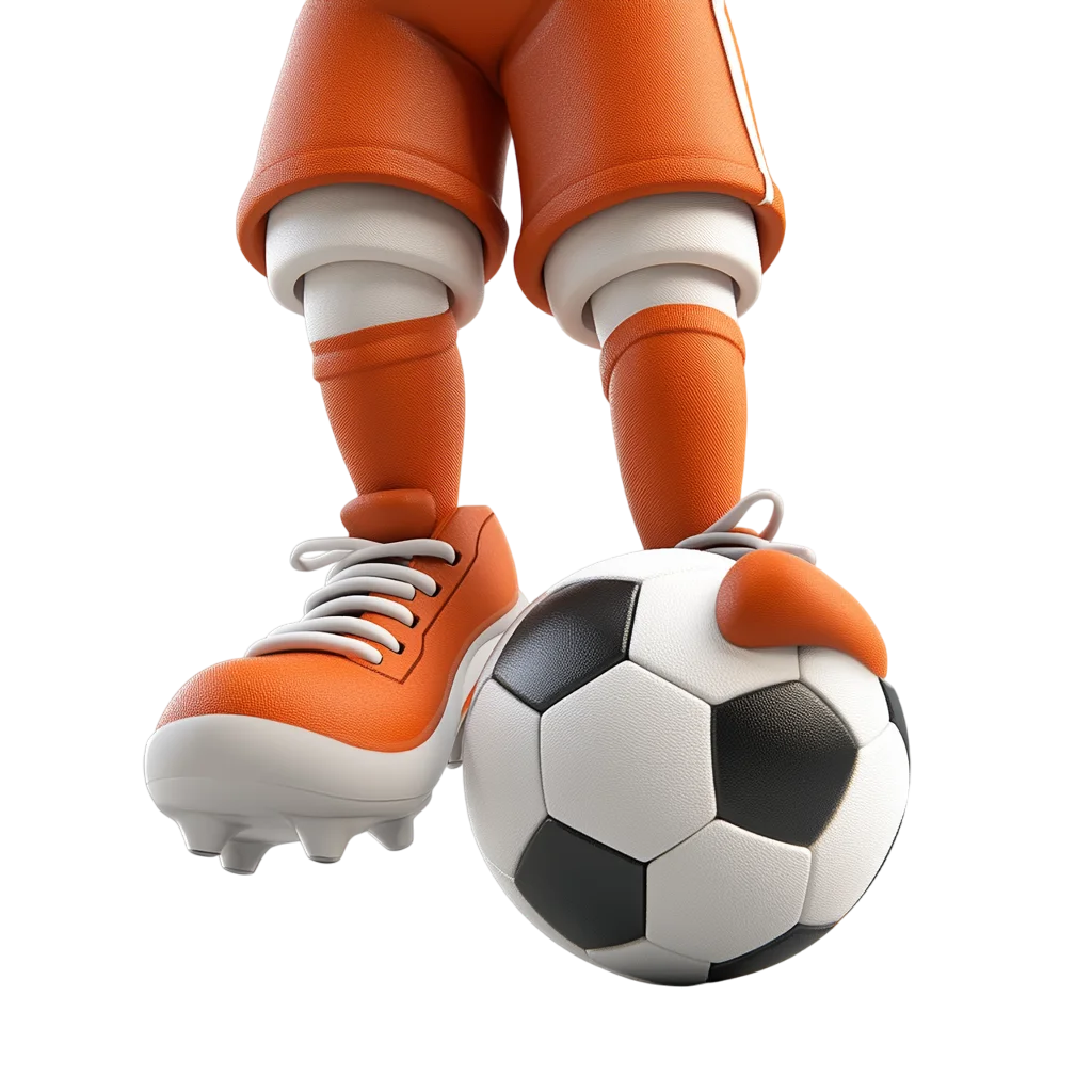 Soccer Player Legs And Ball Action PNG