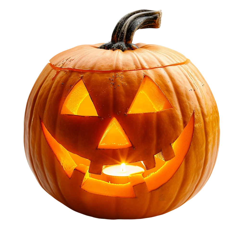 Spooky Jack O Lantern Halloween Pumpkin PNG