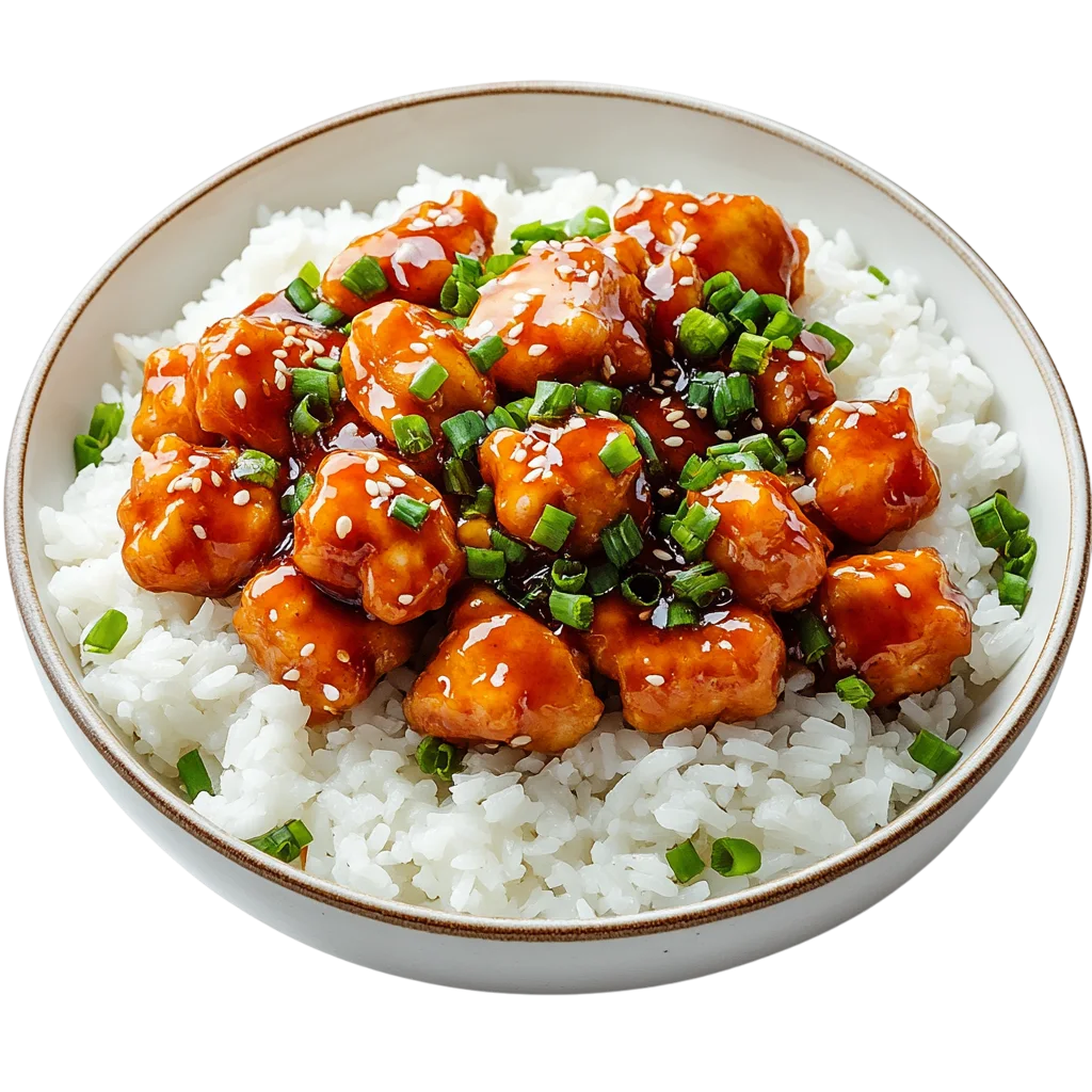 Savory Chicken Rice Bowl Dish Free PNG