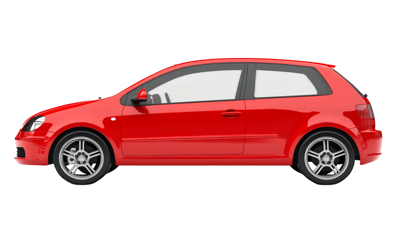 Classic Red Sedan Car Side View Free PNG