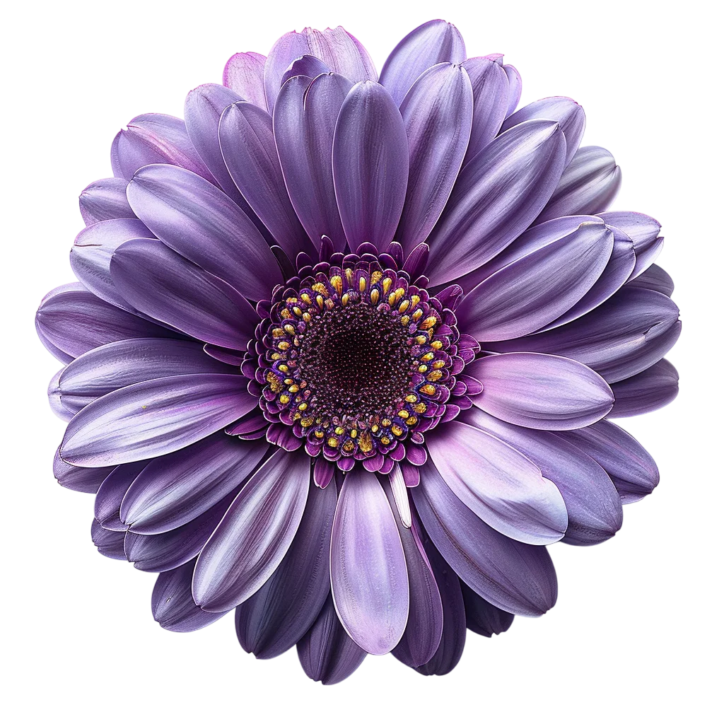 Fresh Purple Gerbera Daisy Flower Head PNG