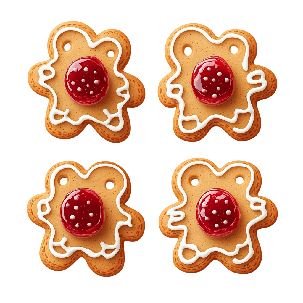 Fresh Baked Jam Cookies Grid Assortment PNG