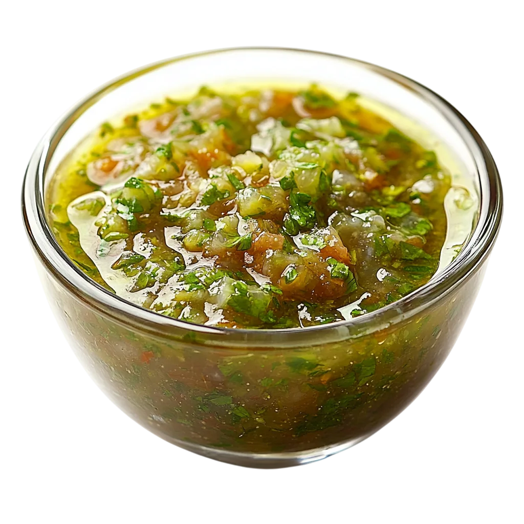 Fresh Green Chutney Sauce Bowl Asset PNG