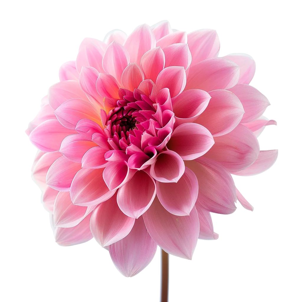 Pink Dahlia Flower Isolated on Transparent Background - Free PNG