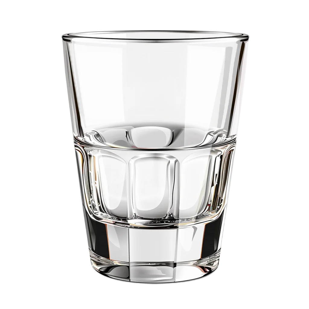 Clear Glass Drinking Tumbler Cup Asset PNG