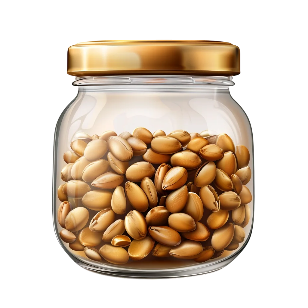 Glass Jar Of Roasted Peanuts Snack PNG