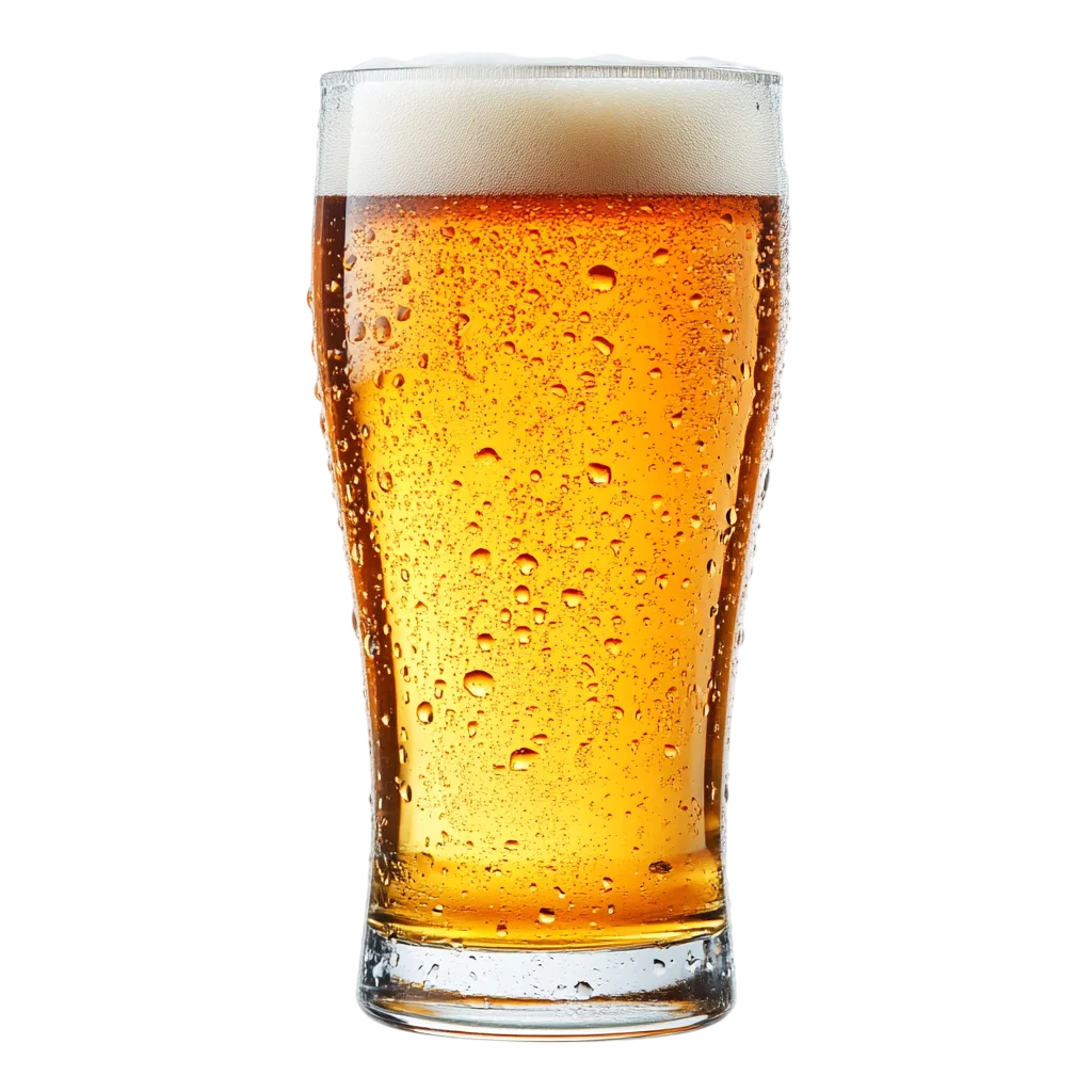 Glass Of Cold Beer Frothy Head PNG