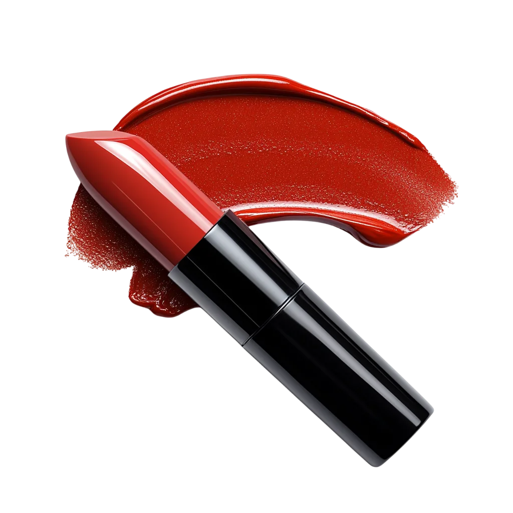 Red Lipstick Tube With Smear Free PNG