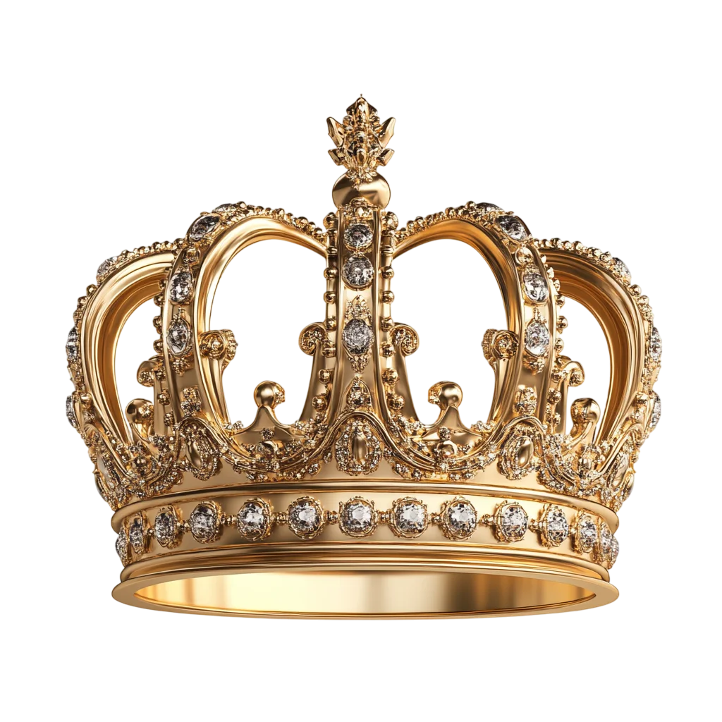 Ornate Gold Crown Royal Diadem Free PNG