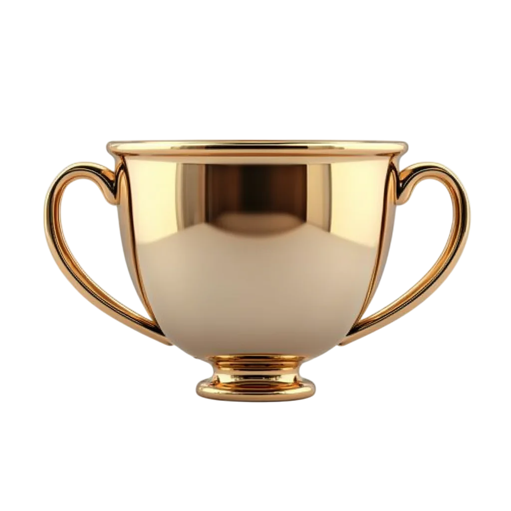 Shiny Gold Trophy Cup Award Free PNG