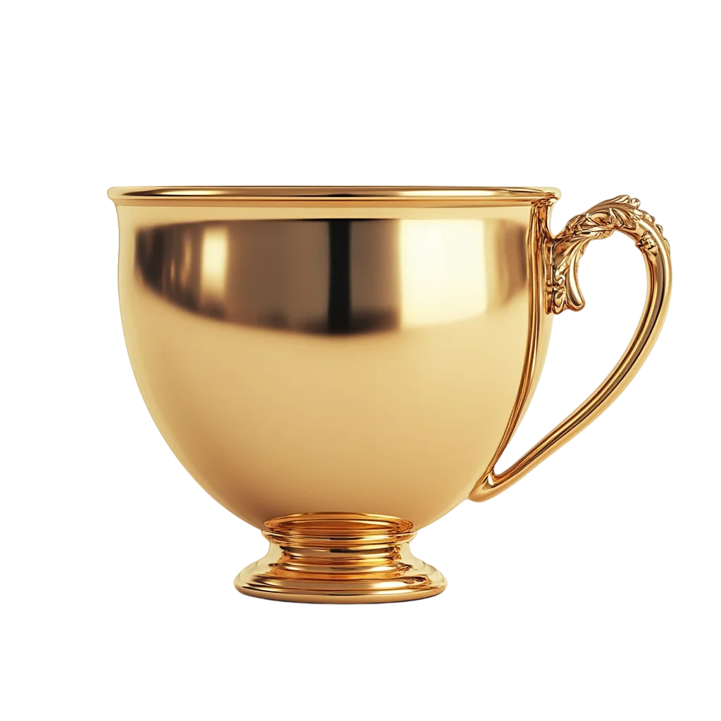 Shiny Gold Goblet Cup Award Free PNG