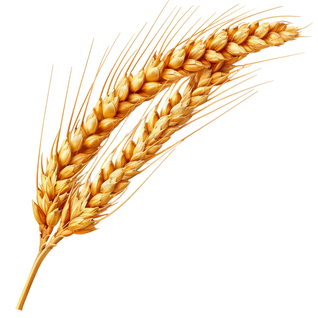 Fresh Golden Wheat Stalks Bunch PNG