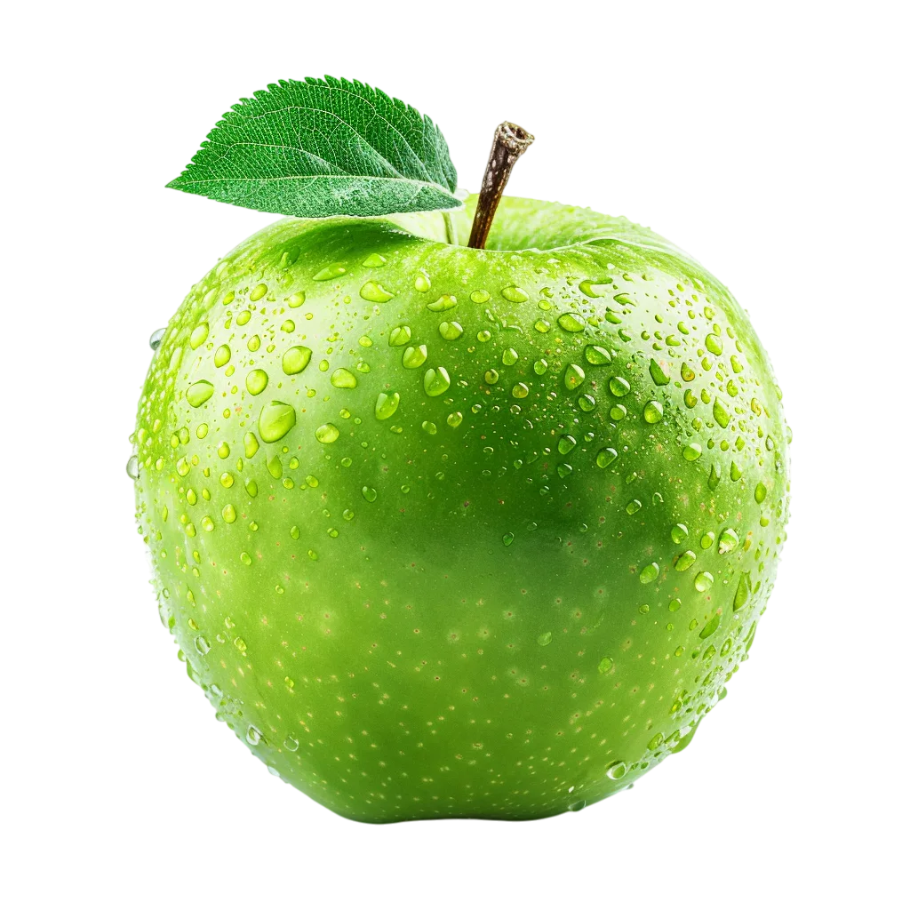 Fresh Juicy Green Apple Fruit Isolated PNG