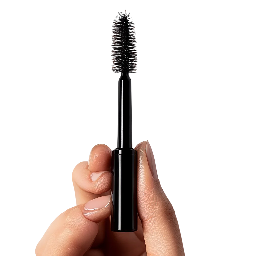 Hand Holding a Black Mascara Wand | Free PNG
