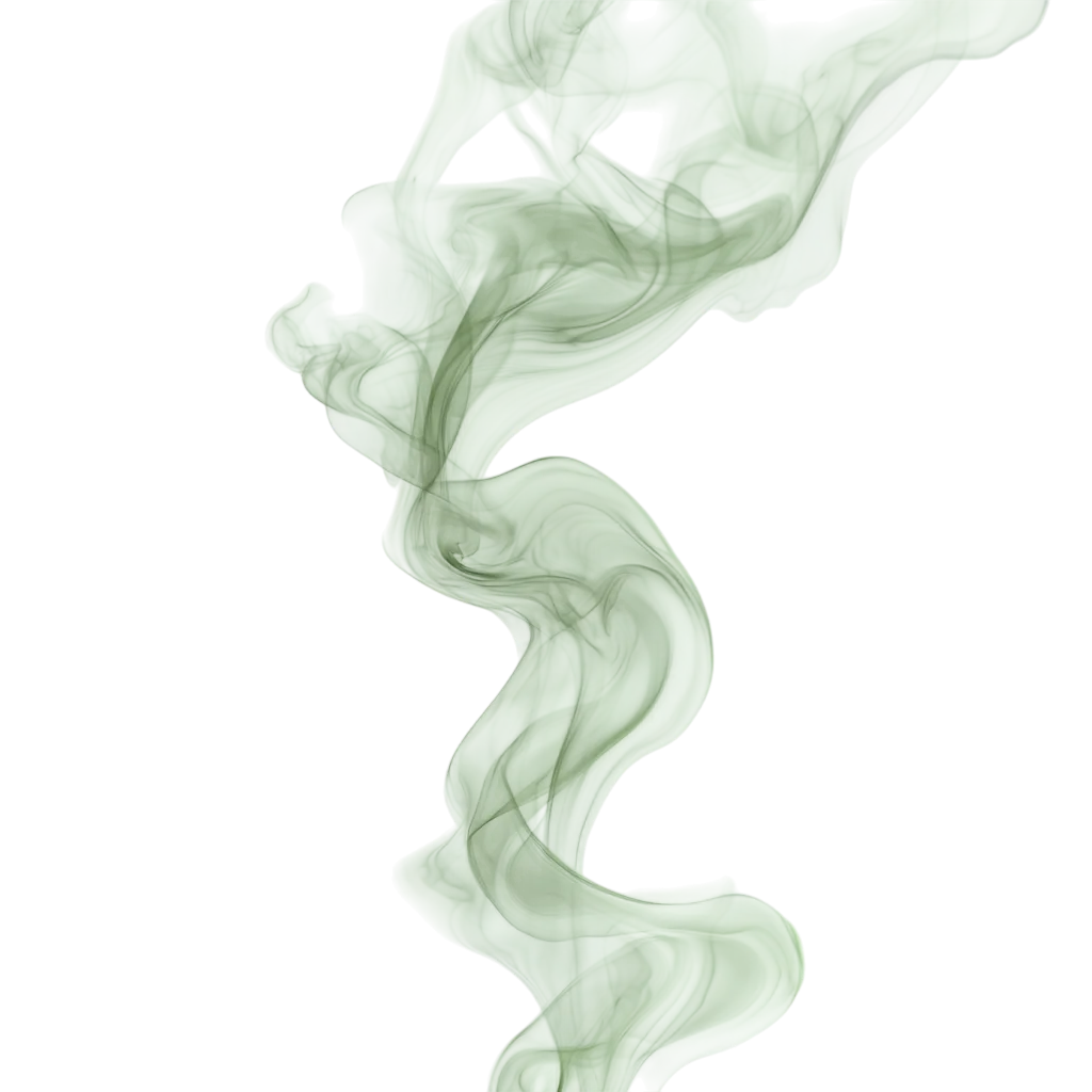Wispy Light Green Smoke Streamer PNG