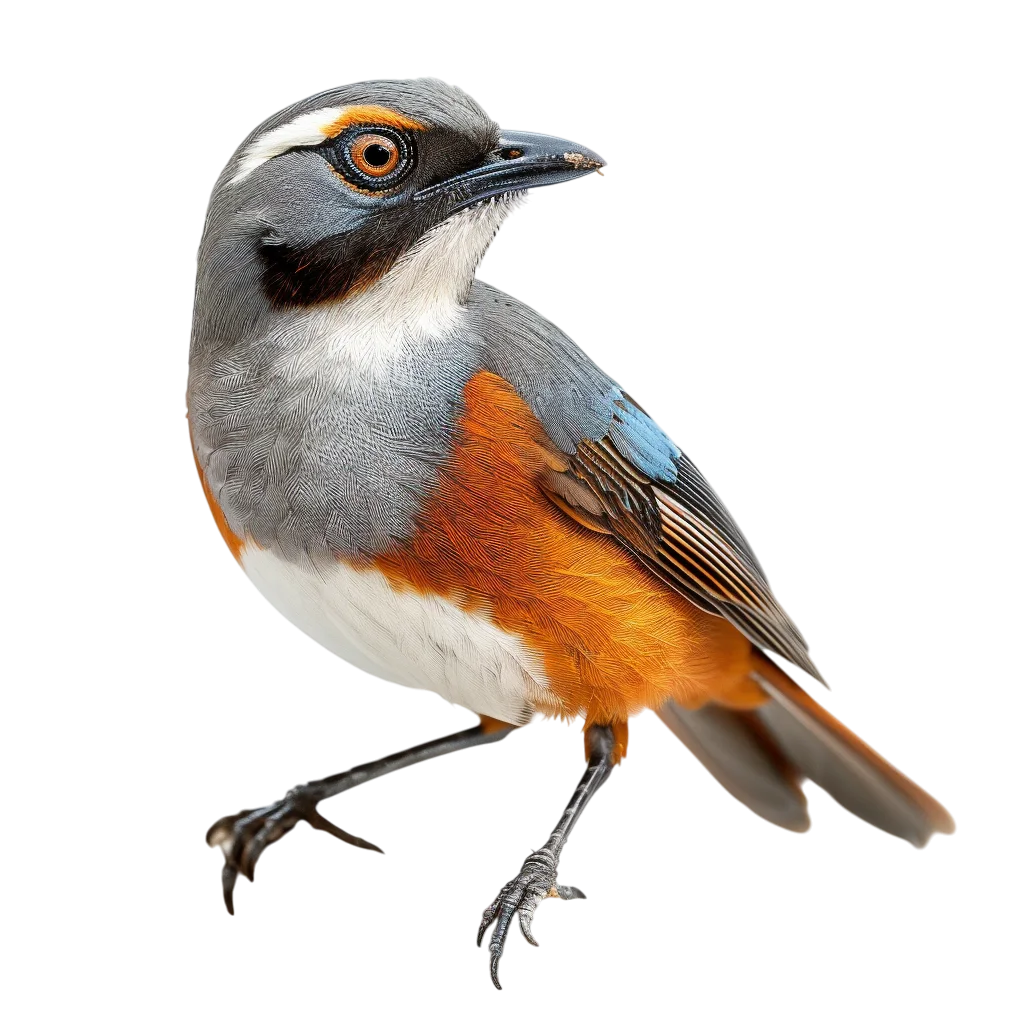 Colorful Wild Robin Bird Perched Free PNG