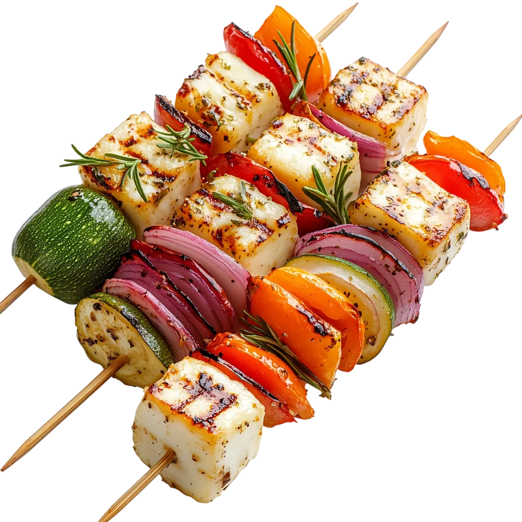 Grilled Veggie Skewers Paneer Food Free PNG